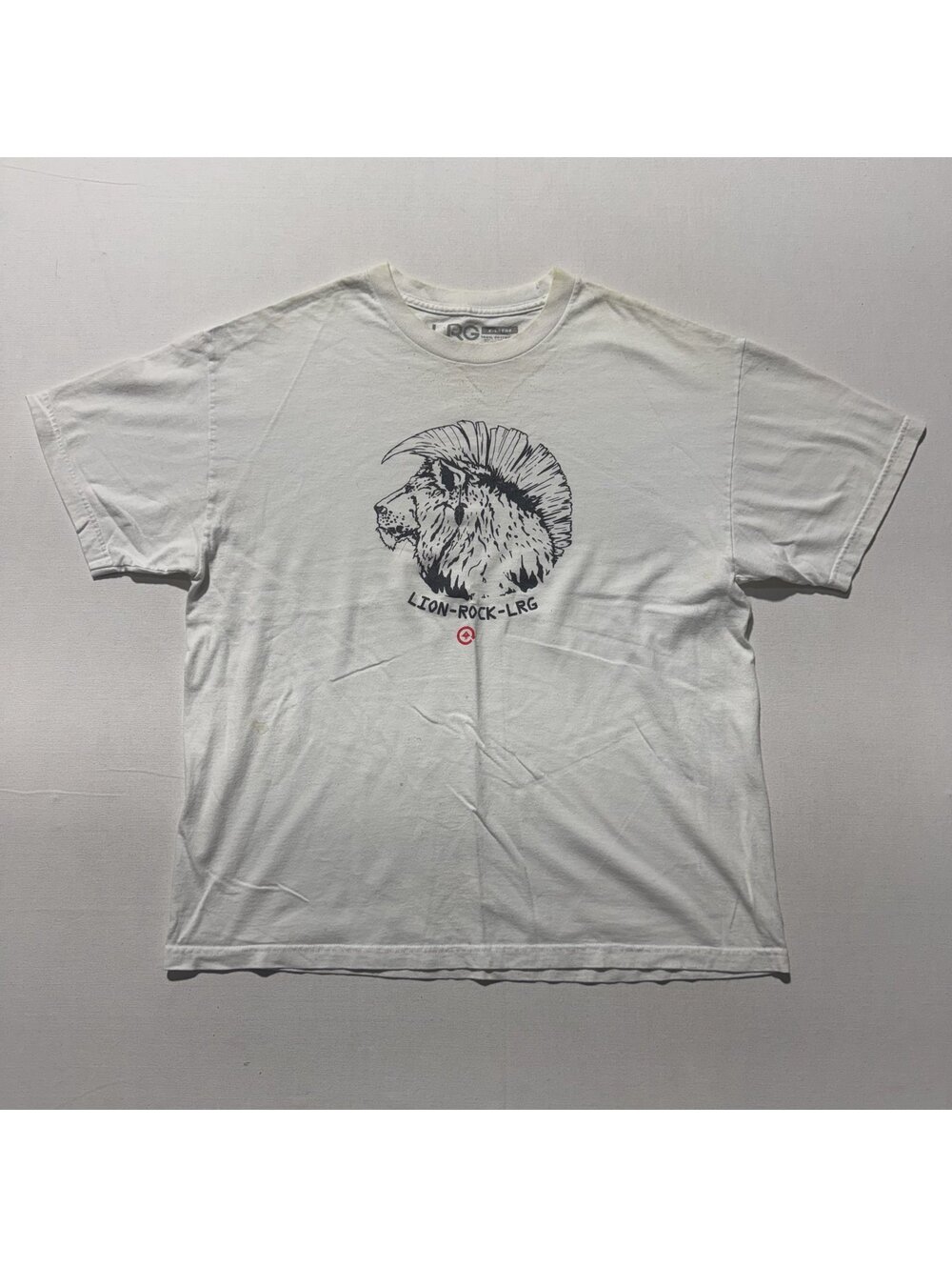 LRG White Graphic T-Shirt Lion Mohawk Streetwear Skate